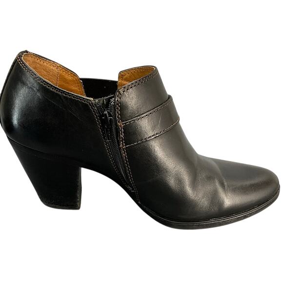 Sofft Black Leather Buckle Western Block Heel Comfort Ankle Boot Women 8.5 - Picture 8 of 10